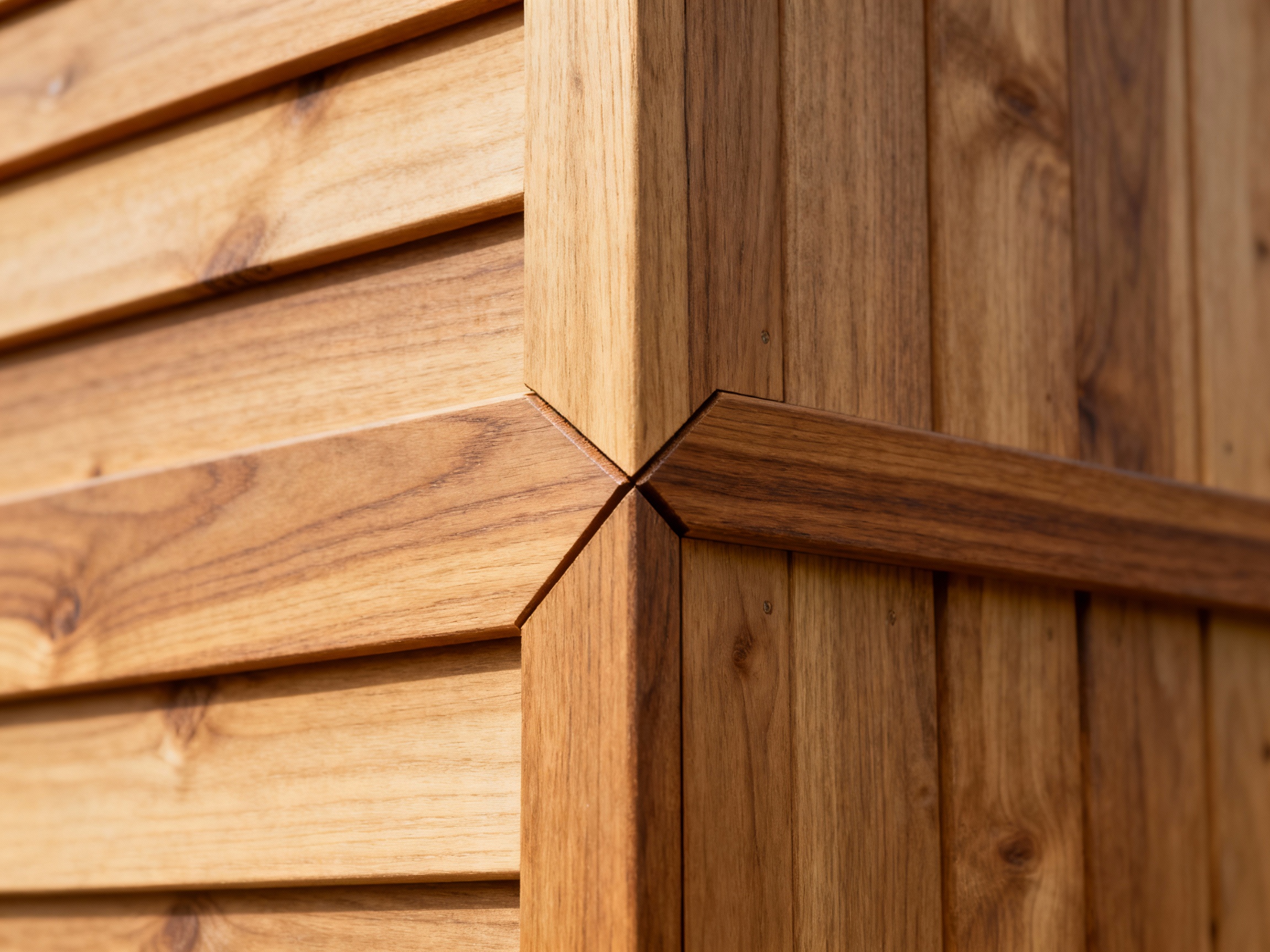 Vue d'angle du bardage