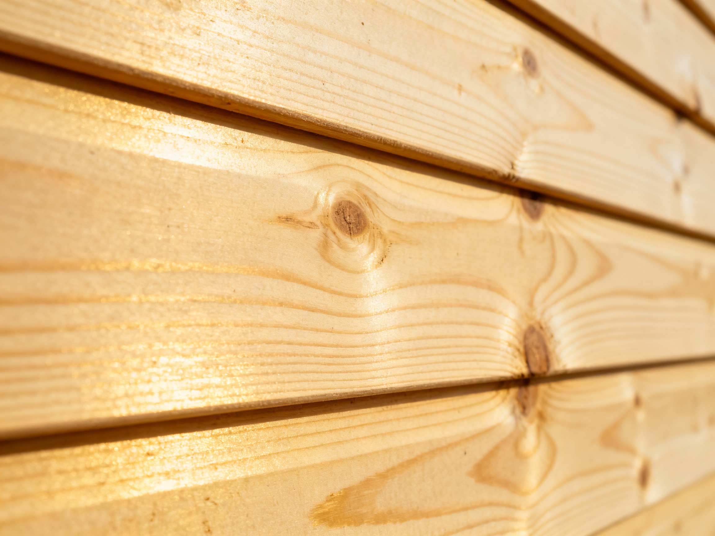 Détails du bardage épicéa