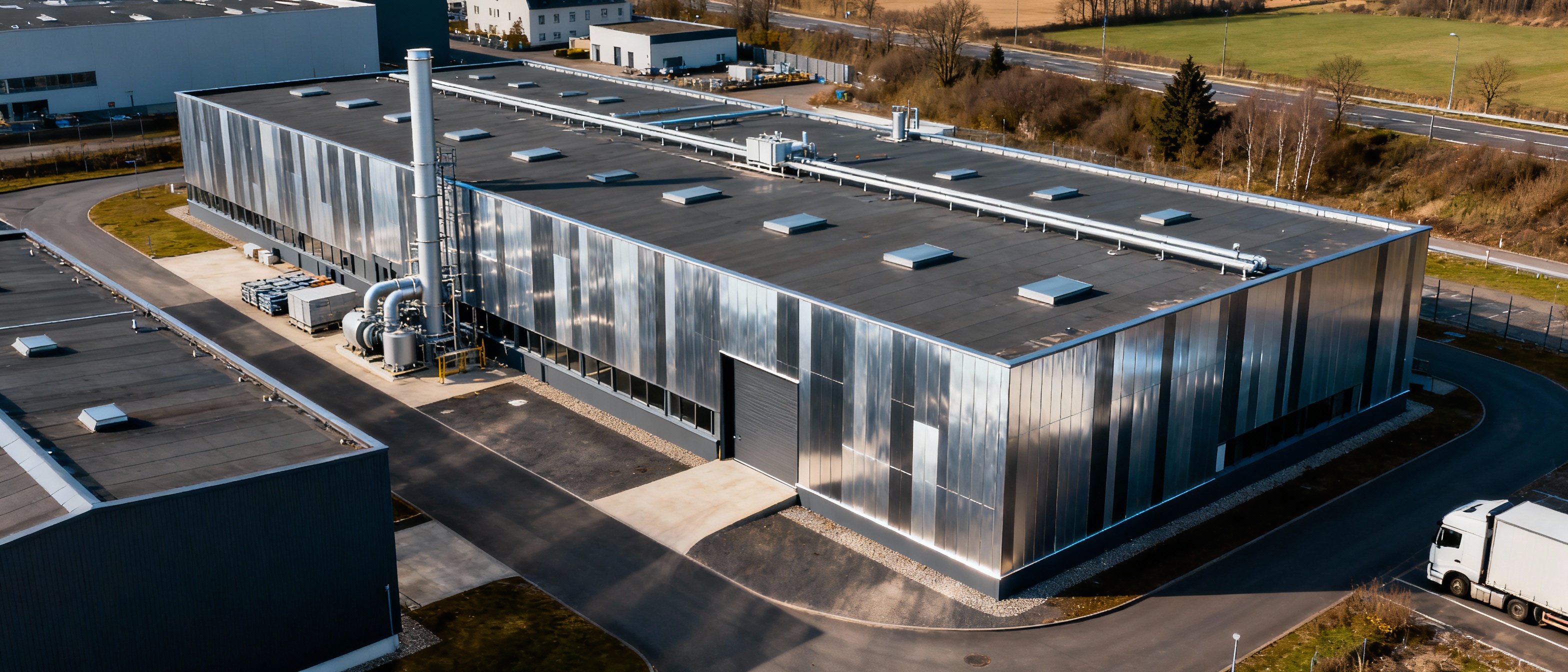 Vue aérienne du complexe