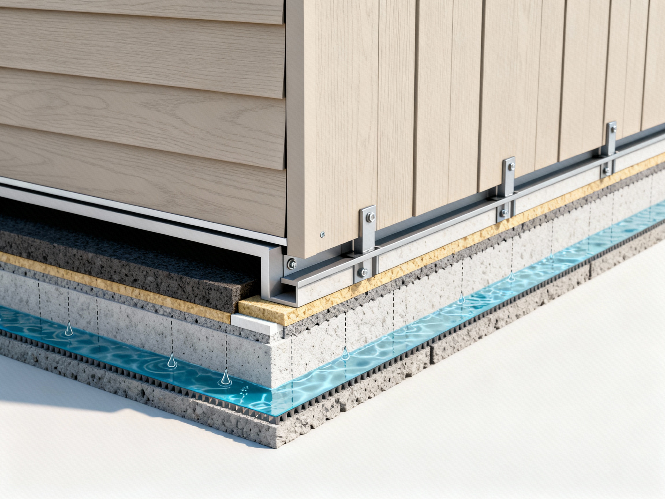 Principe étanchéité bardage - Coupe technique