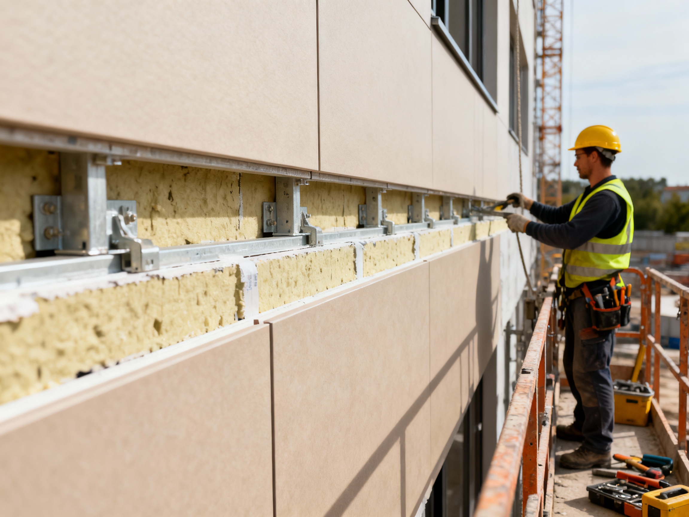 ITE avec bardage - Isolation thermique par l'extérieur