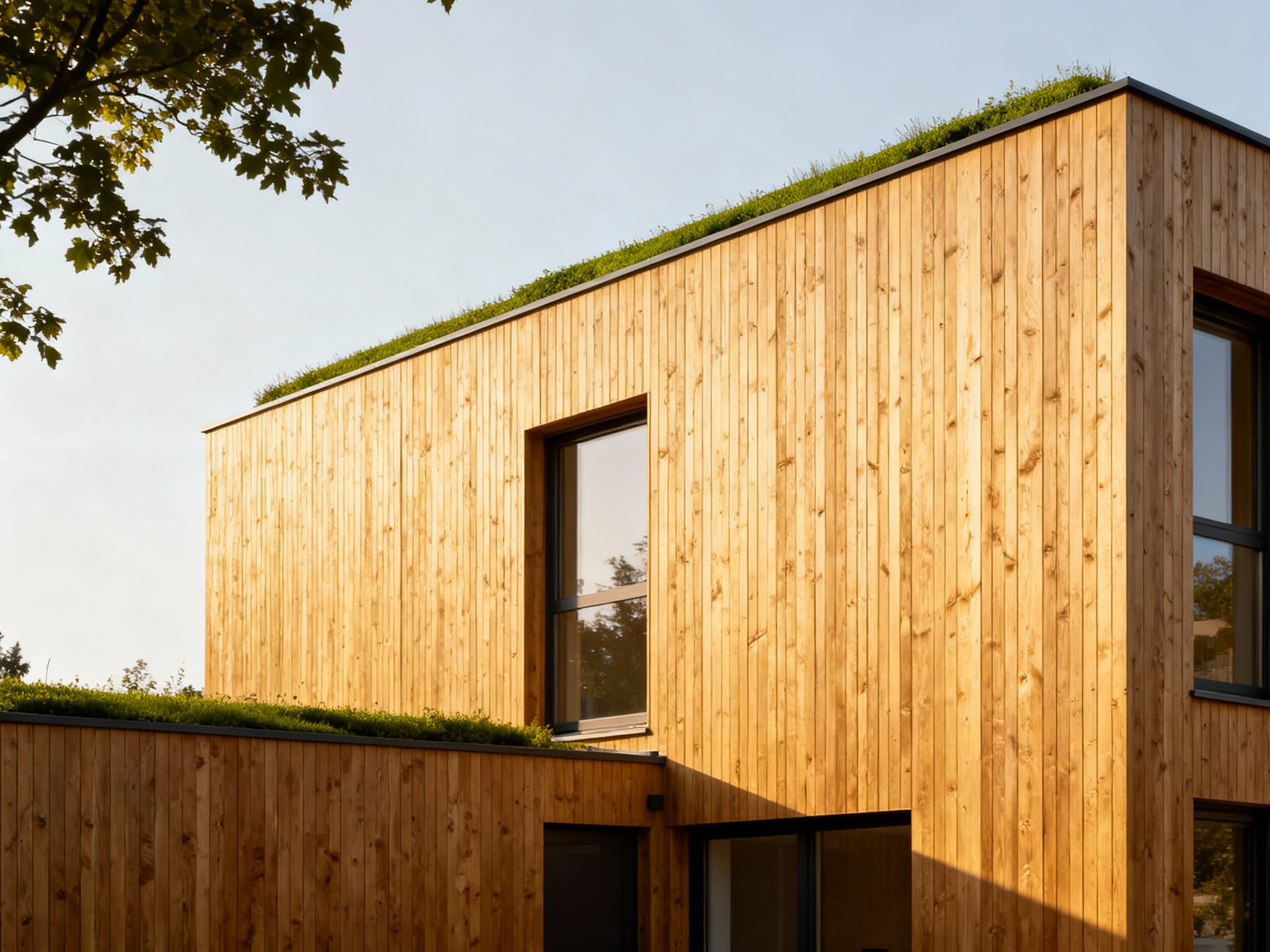 Maison passive avec bardage bois