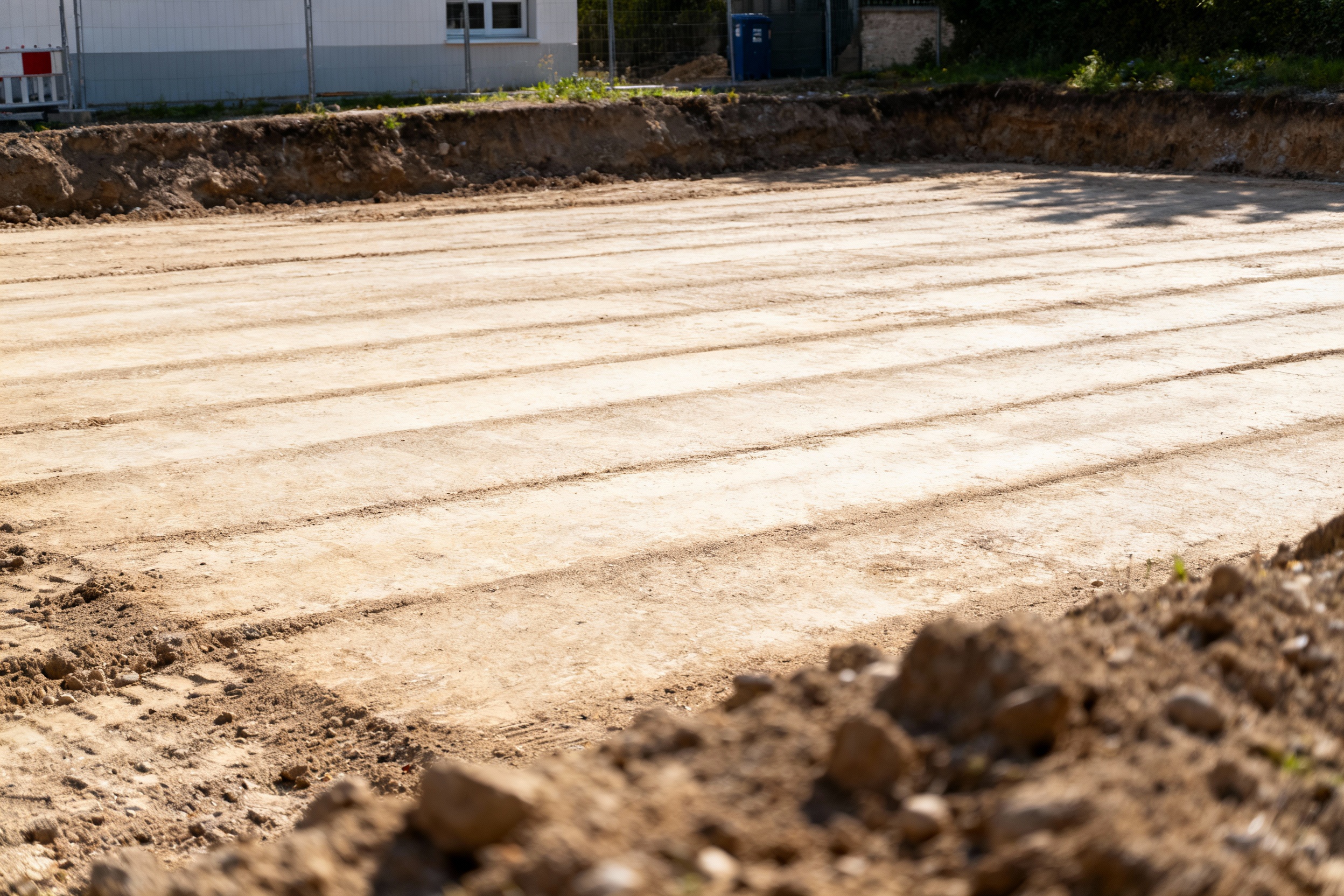 Terrain avant construction des bureaux